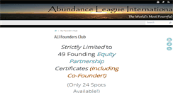 Desktop Screenshot of abundanceleagueinternational.com
